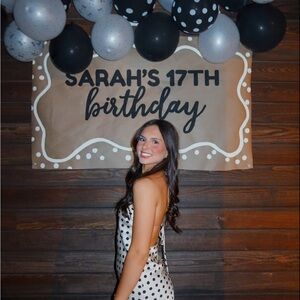 American Threads Black and White Polka Dot Mini Dress